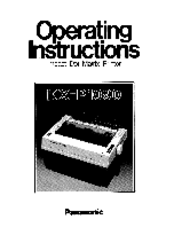 Panasonic KX-P1090 Operating Instructions Manual