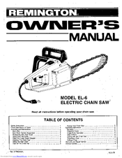 Remington EL- Owner's Manual