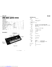Roland RS-505 Service Notes