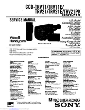 Sony Handycam CCD-TRV21E Service Manual