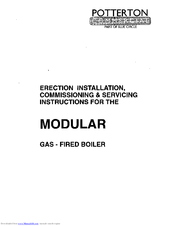 Potterton 540 Erection Installation, Commissioning & Servicing Instructions