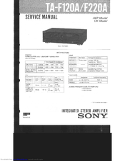 Sony TA-F120A Service Manual