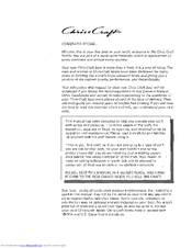 Chris-Craft Capri 25 General Owners Manual