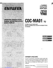 Aiwa CDC-MA01 Operating Instructions Manual