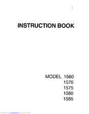 Janome 1580 Instruction Book