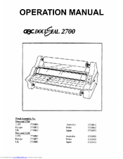 GBC Docuseal 2700 Operation Manual