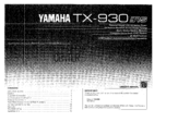 Yamaha TX-930 RS Owner's Manual