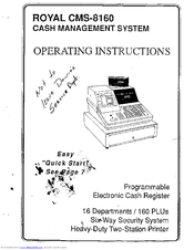 Royal CMS-8160 Operating Instructions Manual