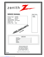 Zenith P50W26B Service Manual