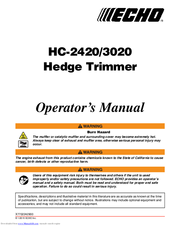 Echo HC-2420 Operator's Manual