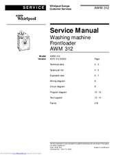 Whirlpool AWM 312 Service Manual