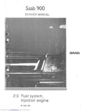 Saab 900 Service Manual