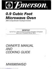 Emerson MW8985S Owner's Manual