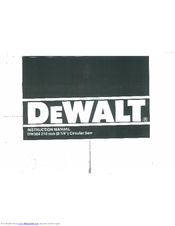 DeWalt DW384 Instruction Manual
