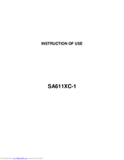Smeg SA611XC-1 Instructions Of Use