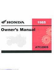 Honda 1985 ATC200S Owner's Manual