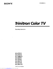 Sony Trinitron KV-34V15C Operating Instructions Manual