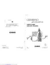 Casio Celviano AP-22S User Manual