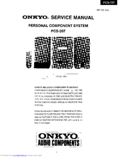 Onkyo PCS-207 Service Manual