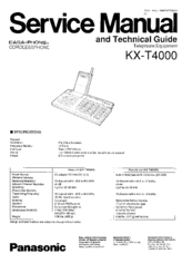 Panasonic Easy-Phone KX-T4000 Service Manual And Technical Manual