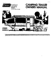 Coleman Saratoga 1980 Owner's Manual