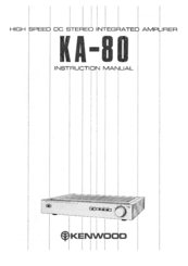 Kenwood KA-80 Instruction Manual