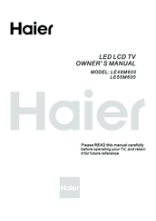 Haier LE55M600 Owner's Manual