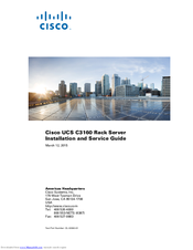 Cisco UCS C3160 Installation And Service Manual