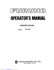 Furuno FR-7061 Operator's Manual