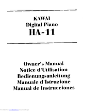 Kawai HA-11 Owner's Manual
