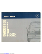 Mercedes-Benz 230 E Owner's Manual