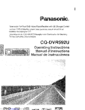 Panasonic CQDVR592U - AUTO RADIO/CD/DVD PL Operating Instructions Manual
