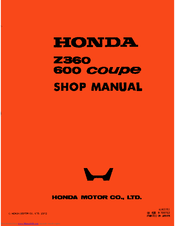 Honda Z360 600 coupe Shop Manual