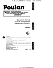Poulan Pro PE3500 Operator's Manual