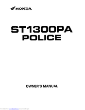 Honda 2006 ST1300PA POLICE Owner's Manual