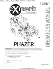 Exmark Phazer Operator's Manual