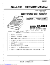 Sharp er-3100 Service Manual