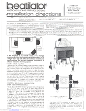 Heatilator 3138 E.P. Installation Directions Manual