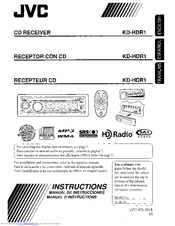 JVC KD-HDR1 Instructions For Use Manual