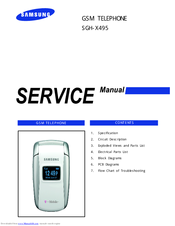 Samsung SGH x495 - Cell Phone - T-Mobile Service Manual