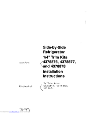 Whirlpool 4378877 Installation Instructions Manual