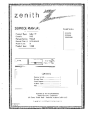 Zenith DVD2200 Service Manual
