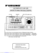 Furuno FAP-330 Short Form Instructions