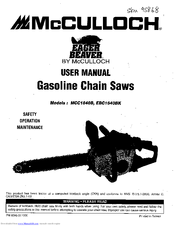 Mcculloch Eager Beaver MCC1840B User Manual