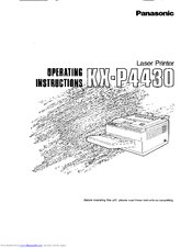 Panasonic KX-P4430 Operating Instructions Manual
