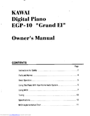Kawai EGP-10 Grand E1 Owner's Manual