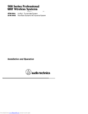 Audio Technica ATW-0952 Installation And Operation Manual
