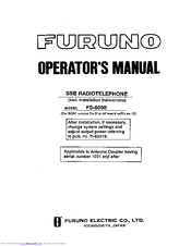 Furuno FS-8000 Operator's Manual