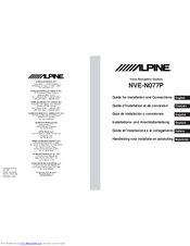 Alpine NVE-N077P Manual For Installation And Connections