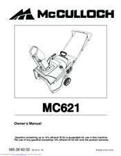 McCulloch MC621 Owner's Manual